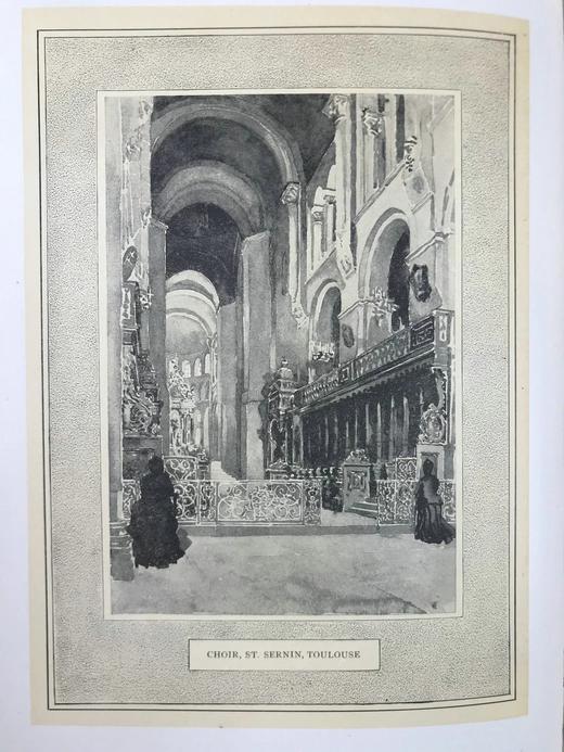 1909年 法国宗教建筑图集 183幅插图 漆布精装16开 商品图11
