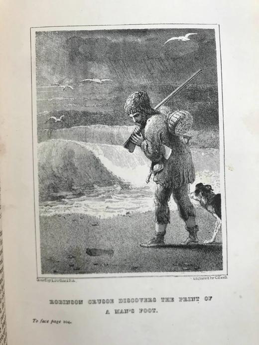 1899年 鲁宾逊漂流记 20幅版画插图 漆布精装大32开 商品图10