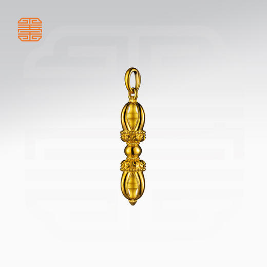 玺匠金铺《五股金刚杵（小号）》足金9999 黄金吊坠挂件礼物 商品图2