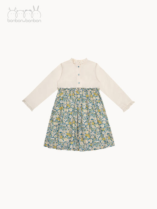 拼接碎花连衣裙 商品图4