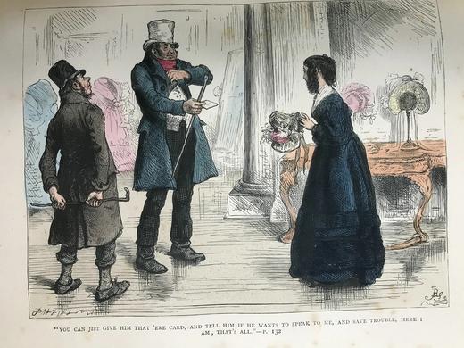 约19世纪后期 狄更斯《尼古拉斯·尼克贝/非商业旅人》 85幅插图（含套色版画） 皮装16开 商品图7