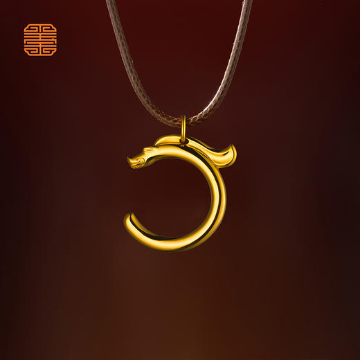 玺匠金铺《鸿运龙》足金9999 黄金吊坠挂件礼物 商品图0