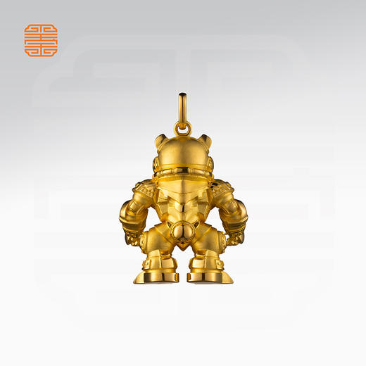 玺匠金铺《足金生肖机甲之虎》足金9999 吊坠项链礼物 商品图3