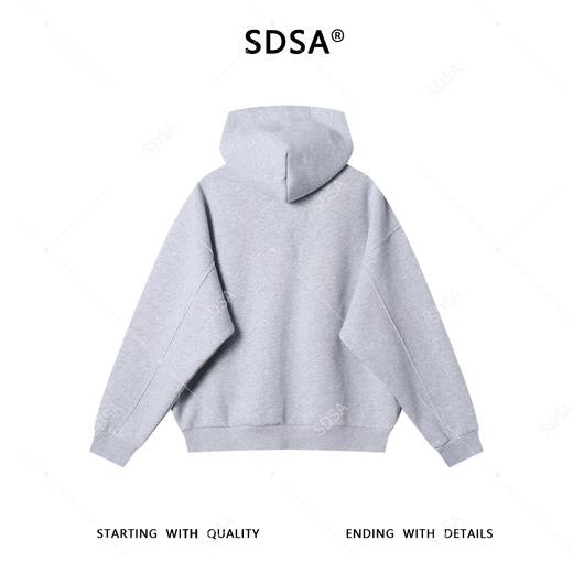 SDSA男士秋冬新款痞帅男装韩版简约胶带印花设计拉链连帽卫衣百搭 商品图5