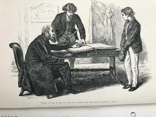 1869年 康希尔杂志 12页精美版画插图 真皮精装大32开 商品图5