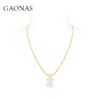 GAONAS 时尚臻奢贵气金色蛋形项链11857XGO 商品缩略图8