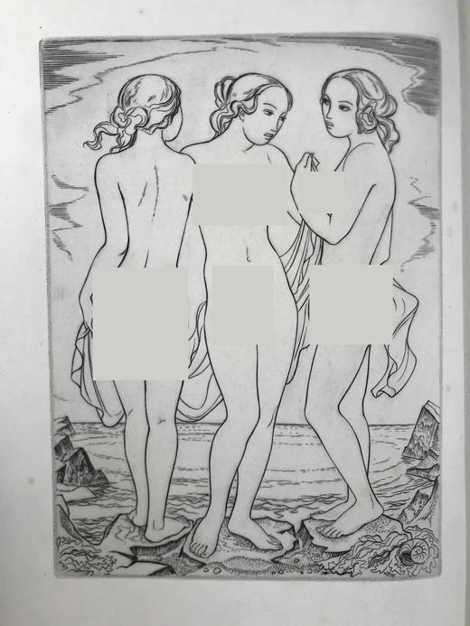 金鸡出版社限量500册！1938年 戈蒂埃《莫班小姐》 约翰·巴克兰·莱特8幅版画插图 皮脊精装16开 商品图4