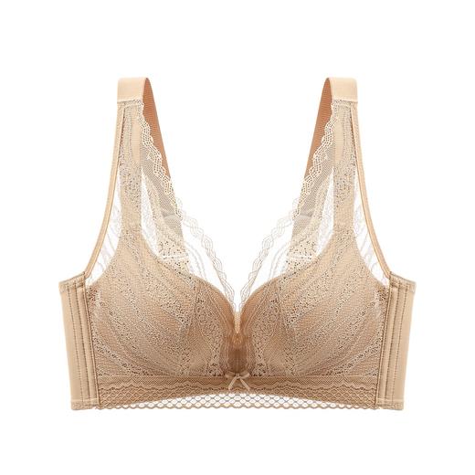 点此购买 爱慕浮雕蕾丝短蝴蝶结薄杯文胸 艾 339624 商品图1