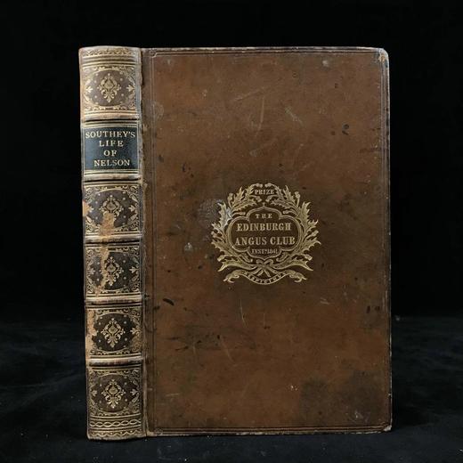 1877年 罗伯特·骚赛《纳尔逊勋爵传》 12幅版画插图 全真皮精装大32开 商品图0