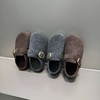 毛毛鞋！复古一脚蹬懒人加绒保暖乐福鞋！2026内增高厚底勃肯鞋博肯棉鞋女 商品缩略图4