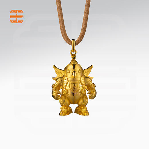 玺匠金铺《足金生肖机甲之鸡》足金9999 吊坠项链生日礼物 商品图4