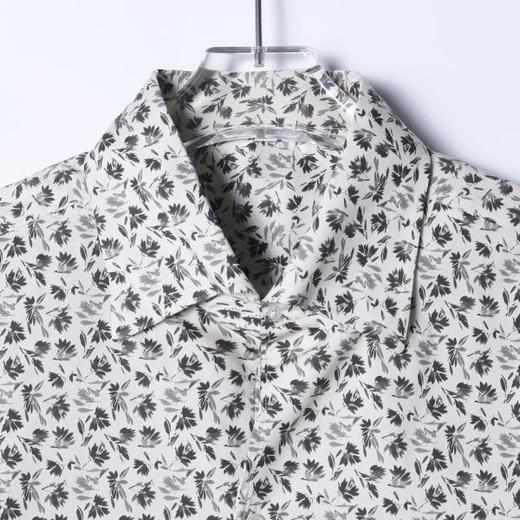 1553SDSA男士秋冬新款痞帅男装潮牌简约植物花卉长袖衬衫百搭舒适衬衣 商品图2