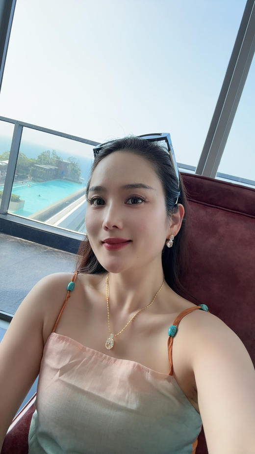 GAONAS 时尚臻奢贵气金色蛋形项链11857XGO 商品图7