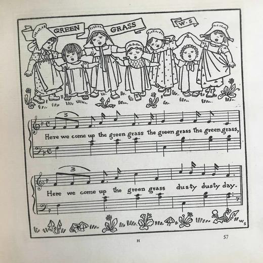 1894年 儿童歌唱游戏乐谱集 70页精美插图 布面精装18开 商品图7