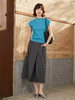 轻奢高级感高腰假两件开叉半身裙女 灰色大口袋显瘦 A 字中长款西装裙 通勤气质 商品缩略图1