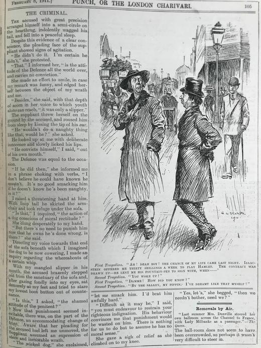 1911年1-6月 英国讽刺漫画杂志《笨拙》 数百幅插图 漆布精装16开 商品图8