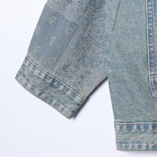 SDSA男士秋冬新款痞帅男装韩版简约裁布拼接系带牛仔夹克外套百搭 商品图4