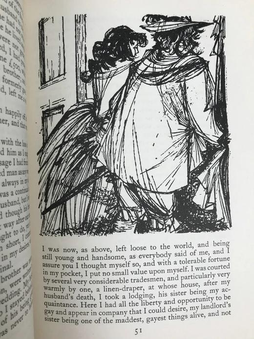 1954年 笛福《摩尔·弗兰德斯》 奈杰尔·兰伯恩插图 精装大32开 商品图9