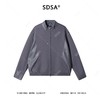 24618SDSA男士秋冬新款痞帅男装韩版时尚针织拼皮拉链立领夹克外套百搭 商品缩略图1