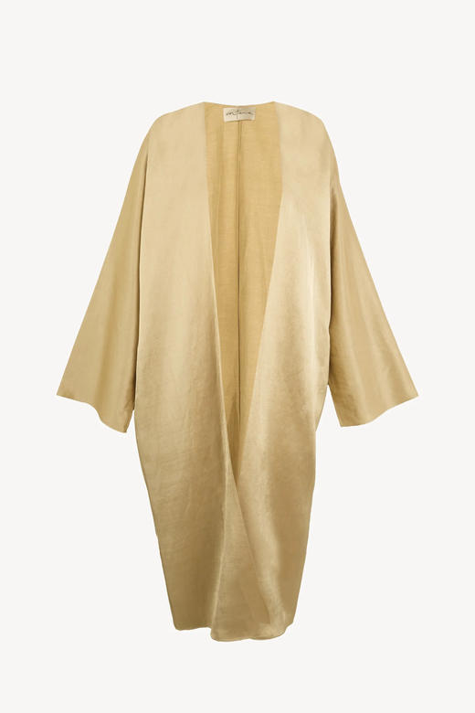Cortana 26PS 浅金色丝麻inga波光茧型长外套 商品图10