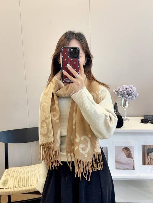 秋冬特惠💰150 古驰围巾 上新！秋冬男女同款，高端羊绒针织围巾 商品图2