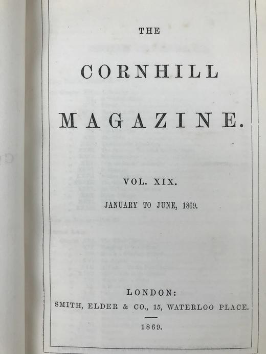 1869年 康希尔杂志 12页精美版画插图 真皮精装大32开 商品图2