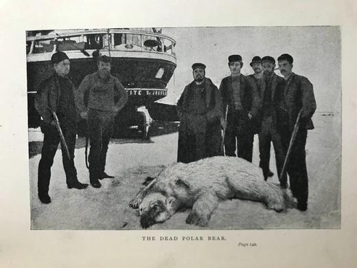 1899年 穿越格陵兰岛的冰原 12幅插图 漆布精装32开 商品图12