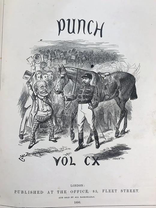 1896年 英国讽刺漫画杂志《笨拙》 数百幅插图 漆布精装16开 商品图2