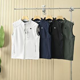 内里加绒 保暖防风  25年秋冬季可隆男女同款立领软壳加绒户外休闲防水防风马甲背心