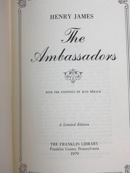 限量版！亨利・詹姆斯《使节》 配插图 富兰克林图书馆豪华皮装本 商品图2