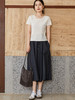懒人通勤半身裙｜宝蓝色松紧腰抽绳款，日常休闲都能搭 商品缩略图1