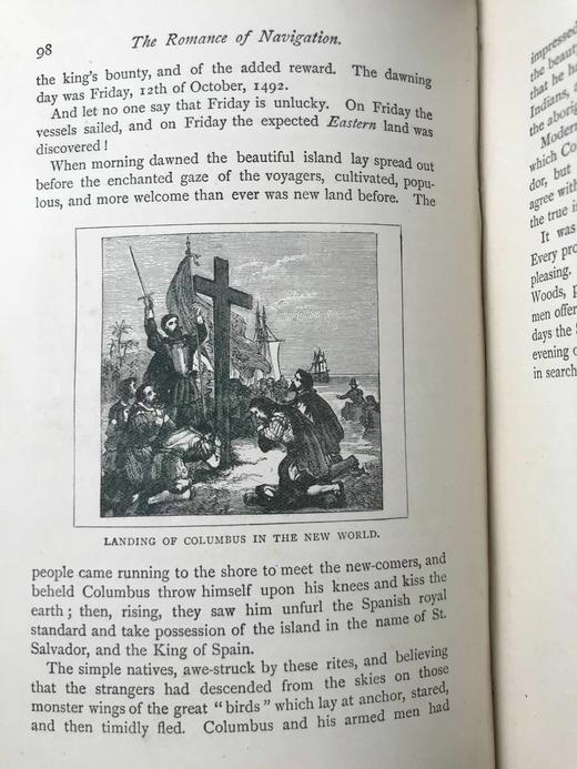 约19世纪后期 亨利·弗里斯《航行的浪漫：航海发现简史》 数十图精美版画插图 漆布精装32开 商品图10