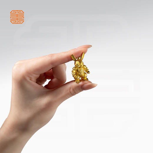 玺匠金铺《足金生肖机甲之兔》足金9999 吊坠项链生日礼物 商品图5