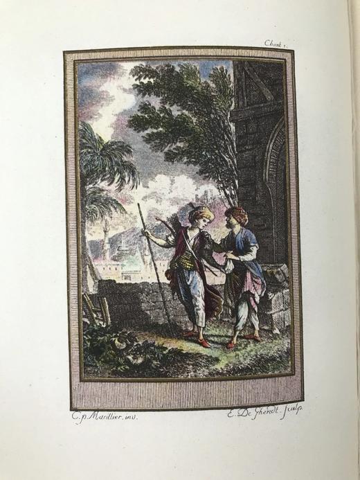 限量1500册 1928年 阿拉伯爱情故事《三件礼物》 5幅彩色铜版画插图 精装大32开 商品图7