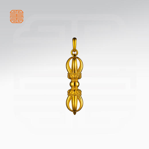 玺匠金铺《五股金刚杵（小号）》足金9999 黄金吊坠挂件礼物 商品图1
