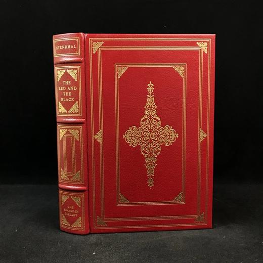 限量版！含藏书票 司汤达《红与黑》 配插图 富兰克林图书馆豪华皮装本 商品图0