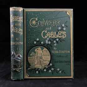 约19世纪后期 赫斯芭·斯特雷顿《蛛网与缆绳》 约6幅插图 漆布精装32开