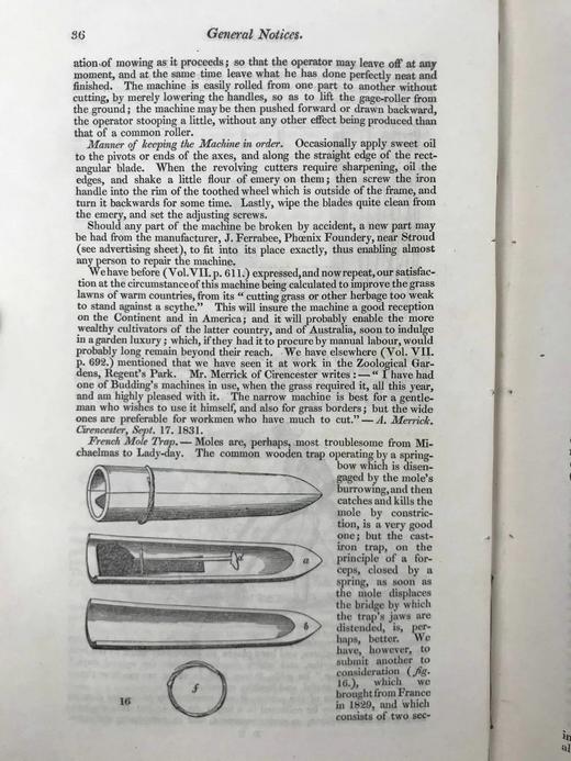 1832年 园丁杂志 近百幅版画插图 漆布脊精装大32开 商品图6