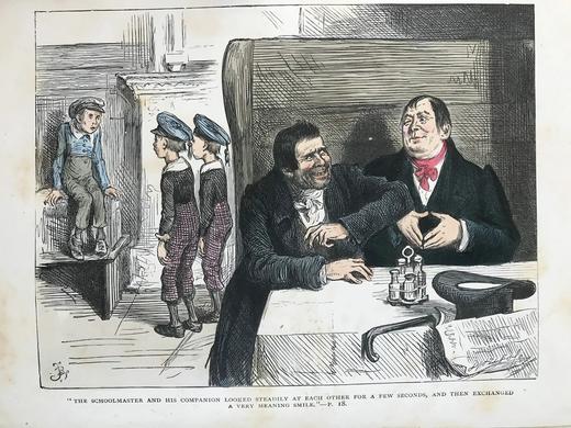 约19世纪后期 狄更斯《尼古拉斯·尼克贝/非商业旅人》 85幅插图（含套色版画） 皮装16开 商品图3