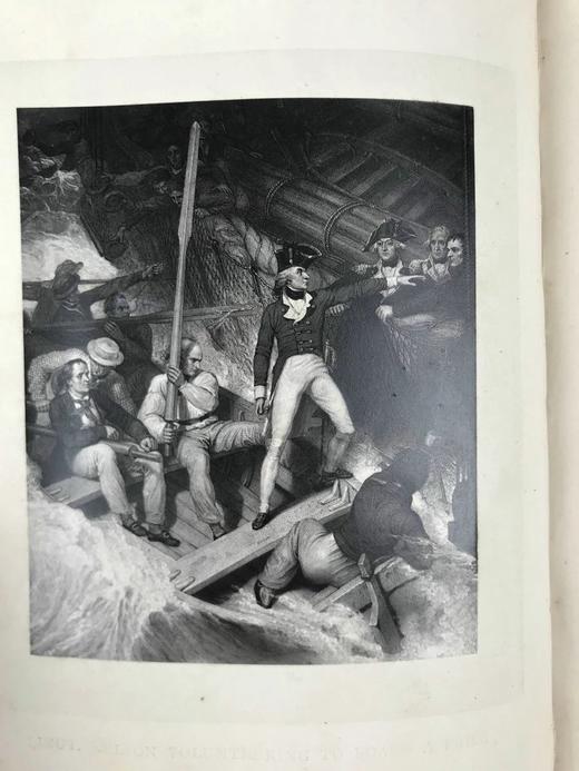 1877年 罗伯特·骚赛《纳尔逊勋爵传》 12幅版画插图 全真皮精装大32开 商品图9