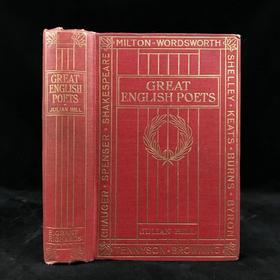 1907年 伟大的英国诗人们 33幅插图 漆布精装32开