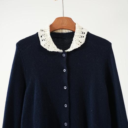 西子/羊毛撞色翻领针织开衫/MSXS0514 商品图1
