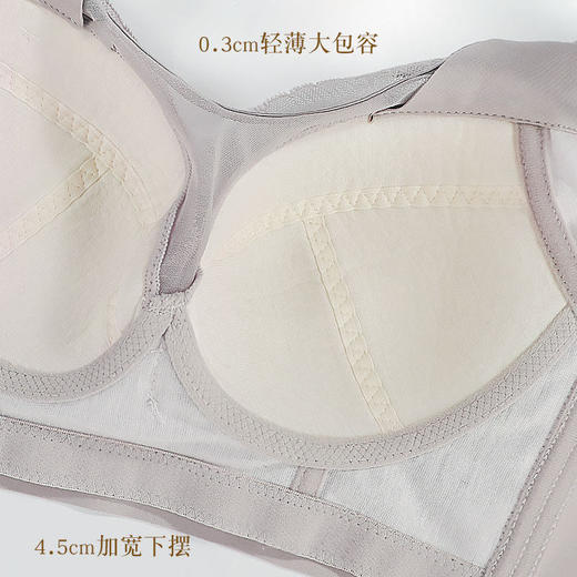 ZYQ-517  大码文胸防走光抹胸性感蕾丝薄款透气防下垂收副乳大胸显小内衣（单件） 商品图2