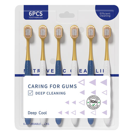 新年限定！【第二件0元！ 山姆同款牙刷】 宽密丝柔 高效深洁软毛护齿牙刷 超市家用6支家庭装成人牙刷 商品图5