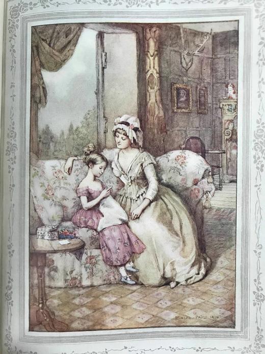 含一枚非常漂亮藏书票工坊特装本！约20世纪早期 盖斯凯尔夫人《克兰福德》 著名女艺术家伊夫林·保罗24幅彩色插图 全真皮精装32开 商品图9