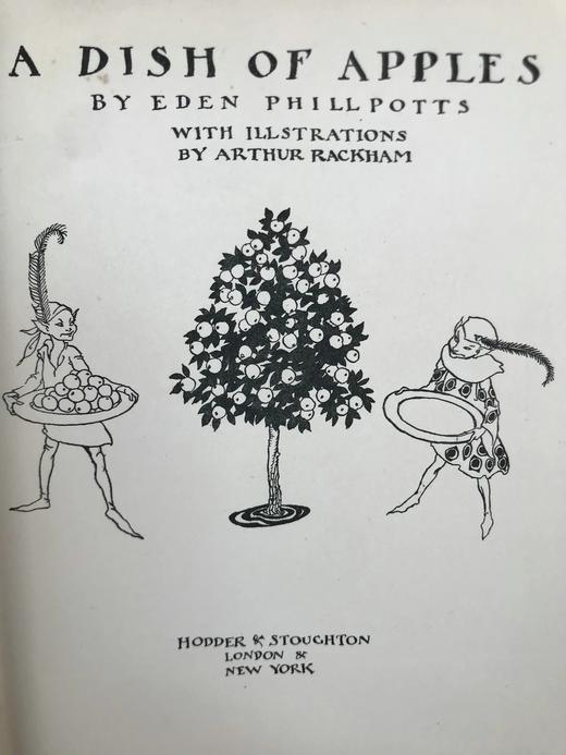 约20世纪早期 菲尔波茨《一碟苹果》 鬼才拉克姆3幅彩色7幅黑白插图 漆布精装32开 商品图3