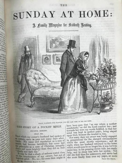 1856年 礼拜日杂志 数百幅插图 真皮精装18开 商品图12