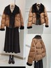 543606短款拼羊皮鹅绒服 商品缩略图1