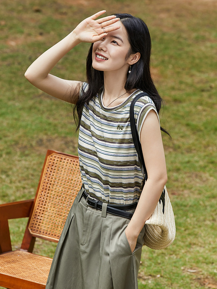 懒人百搭条纹背心｜宽松显瘦不挑身材，单穿叠穿都好看