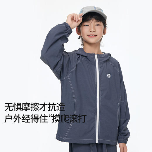 【26春新品】onmygame【运动牛仔】儿童外套耐磨防泼水男童连帽衫 GQ1T120240 商品图2